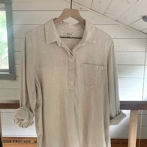Madewell popover button back women’s shirt size XL